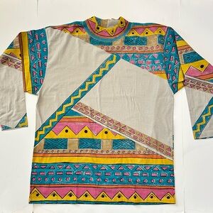 NEW 90’s VINTAGE GEOMETRIC LONG SLEEVE T-SHIRT